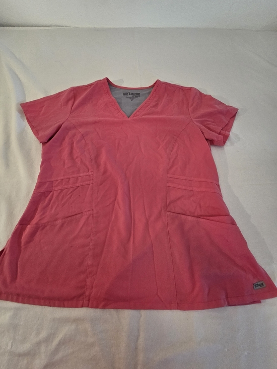 Grey's Anatomy Tops - Grey's Anatomy Women's Pink V-Neck Scrub Top. Small Spot, See Picture.